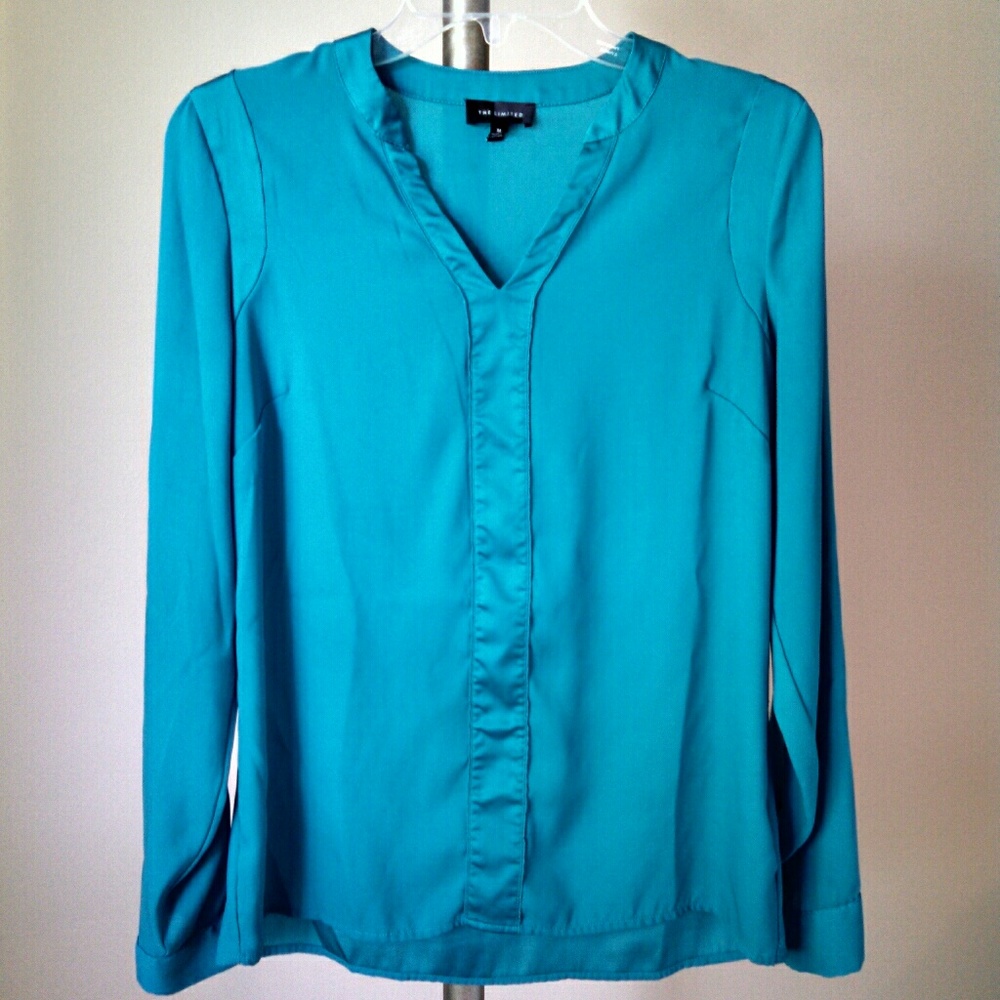 REPOSH The Limited Teal Sheer Blouse - Picture 1 of 3